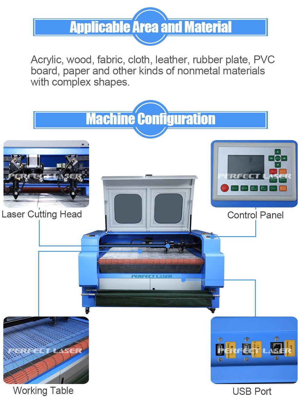 80W/100W/150W Auto Feeding CO2 Laser Cutting Machine for Fabric