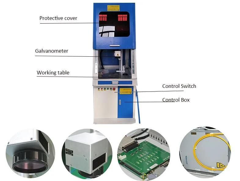 50W Fiber Laser Marking Machine with Protective Cover 3 Years Warranty
