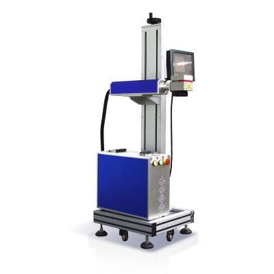 30W Date Code Flying Online Fiber Laser Marking Machine Laser Engraver for Production Line