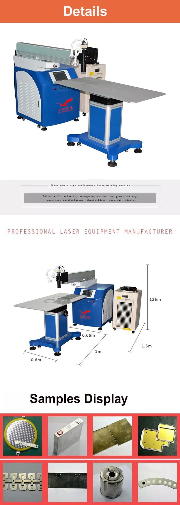 Dapeng 200W 300W 3D Advertising Letter Laser Welding Machine for Channel Letters