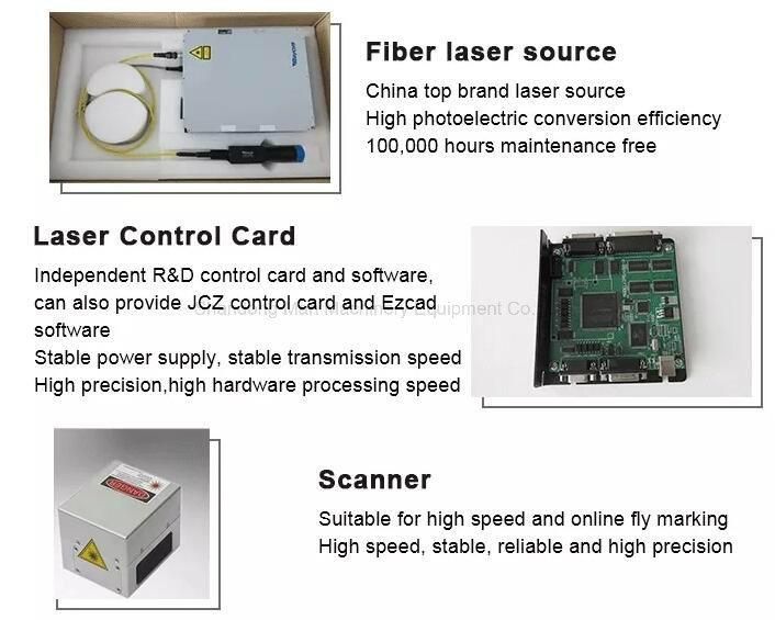 30W 50W Desktop Fiber Laser Marking Engraving Cutting Machine