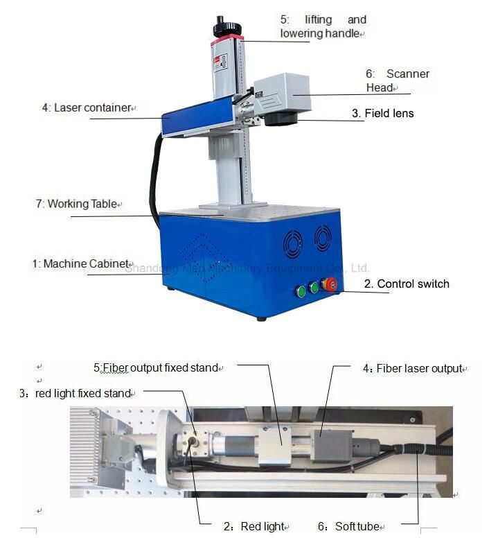 CNC Portable Laser Marking Machine with Raycus Mopa Sources