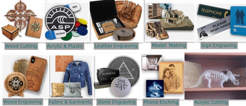 CO2 60W 80W 100W 150W 180W Laser Engraver for Wood Acrylic Leather Glass Stone Marble Fabric