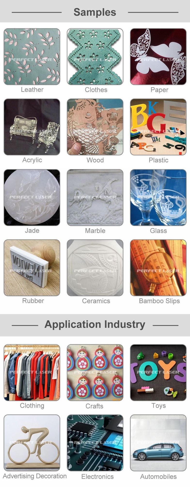 CO2 Laser Engraving Cutting Machines for Plastic/Wood /PVC Board