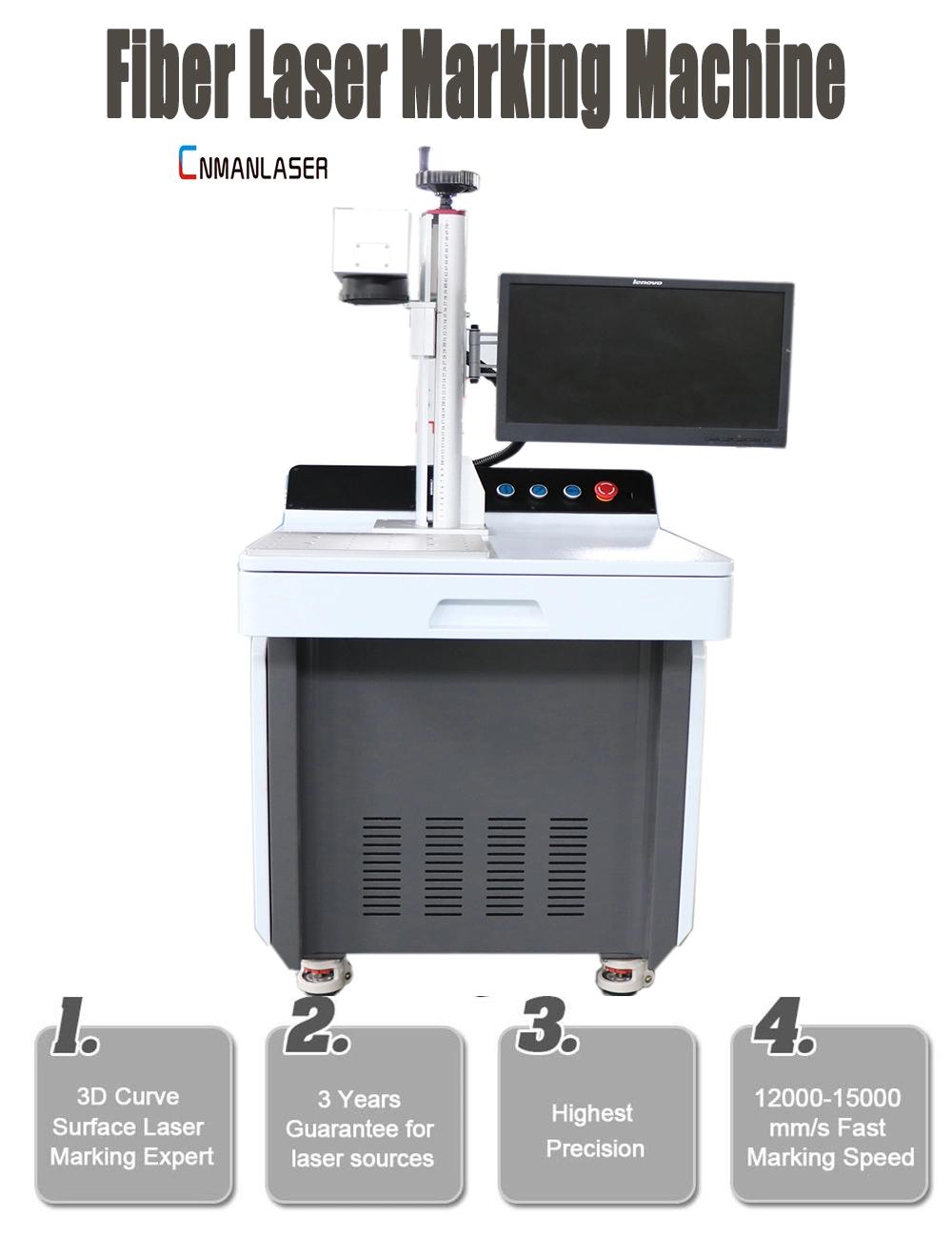 30W Desktop Fiber Laser Marker for Metal/Steel Plates/Plastic