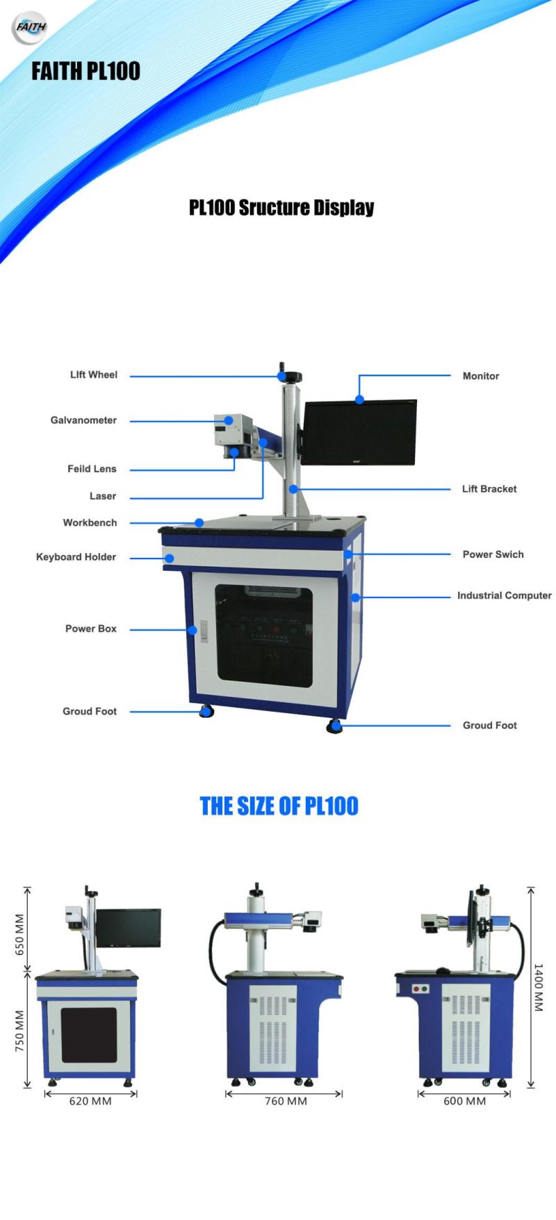 Faith Laser Engraver Cheap Fiber Date Printer