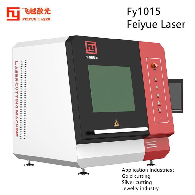 Fy1015 Feiyue Laser Cutter Service 750W 1000W 1kw Qcw Laser Cutter Gold Silver Jewelry Ornaments Decorations High Precision CNC Laser Cutting Machine