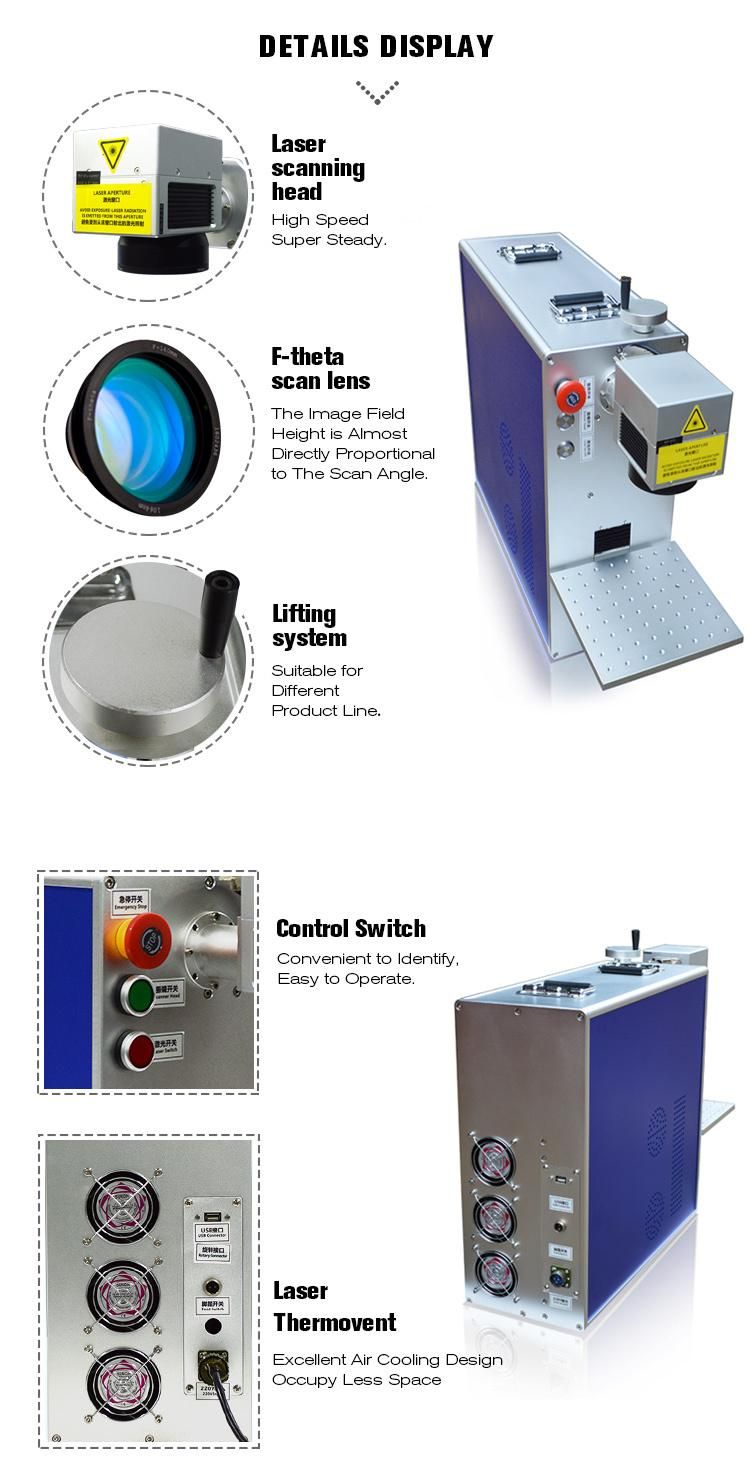 Desktop 30W Logo Car Number Plate Laser Marking Machine for Sale