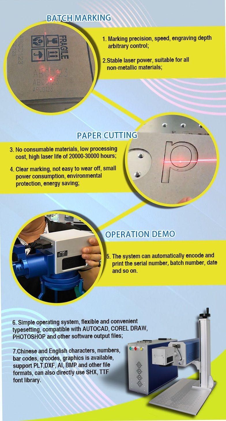 CO2 Precision Fiber Laser Marking Machine