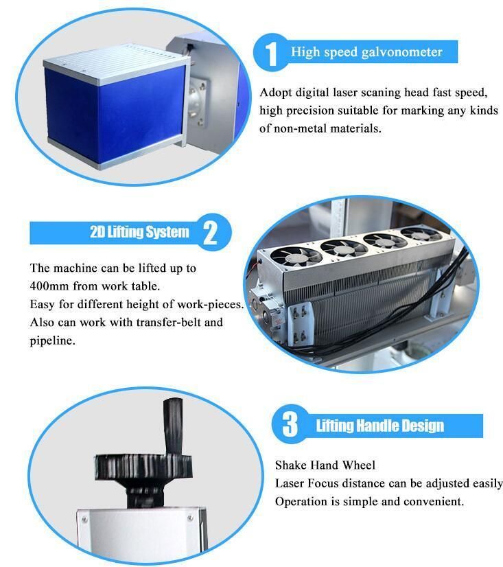 50W Ipg Raycus Max Metal Parts Fiber Laser Engraving Marking Machine