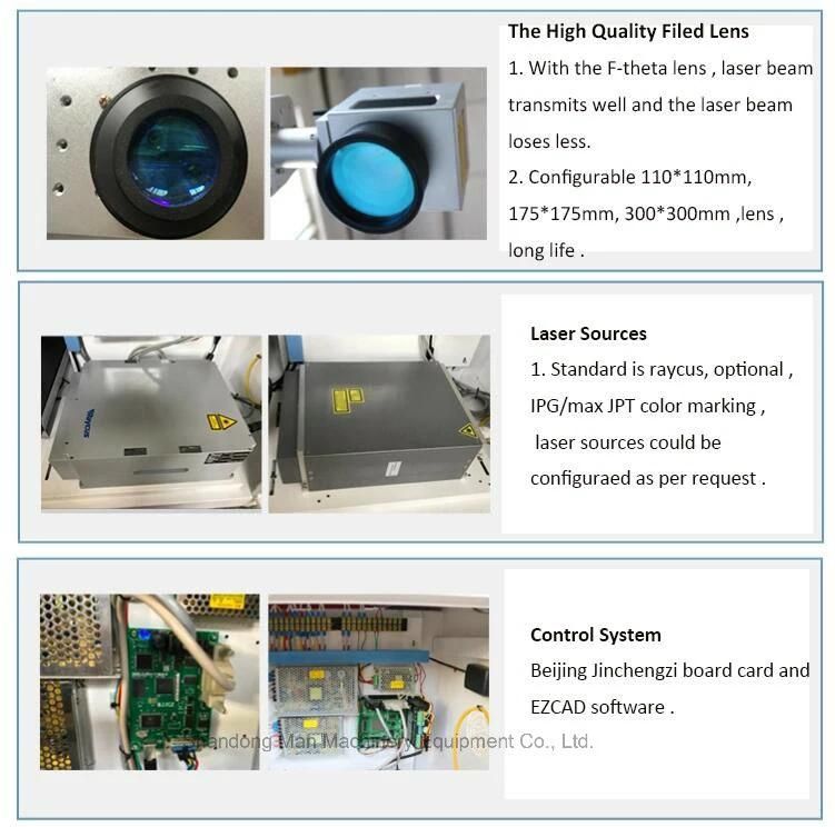 Safety Cover Table Top Metal Plate Fiber Laser Marking Machine