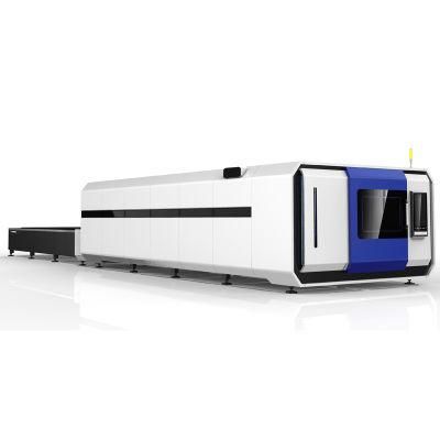 High Speed 4000W CNC Fiber Laser Cutting Machine Iron Plate 10mm with Whole Cover with CE
