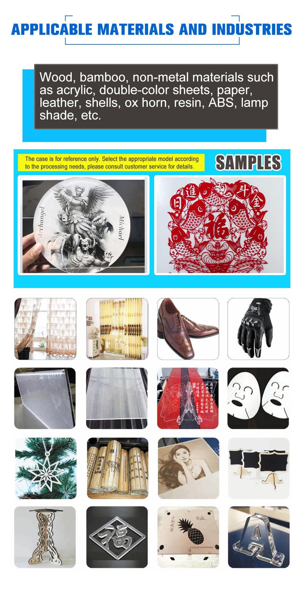 3D Laser Engraving Machine for Cutting Wood Leather Acrylic Printing
