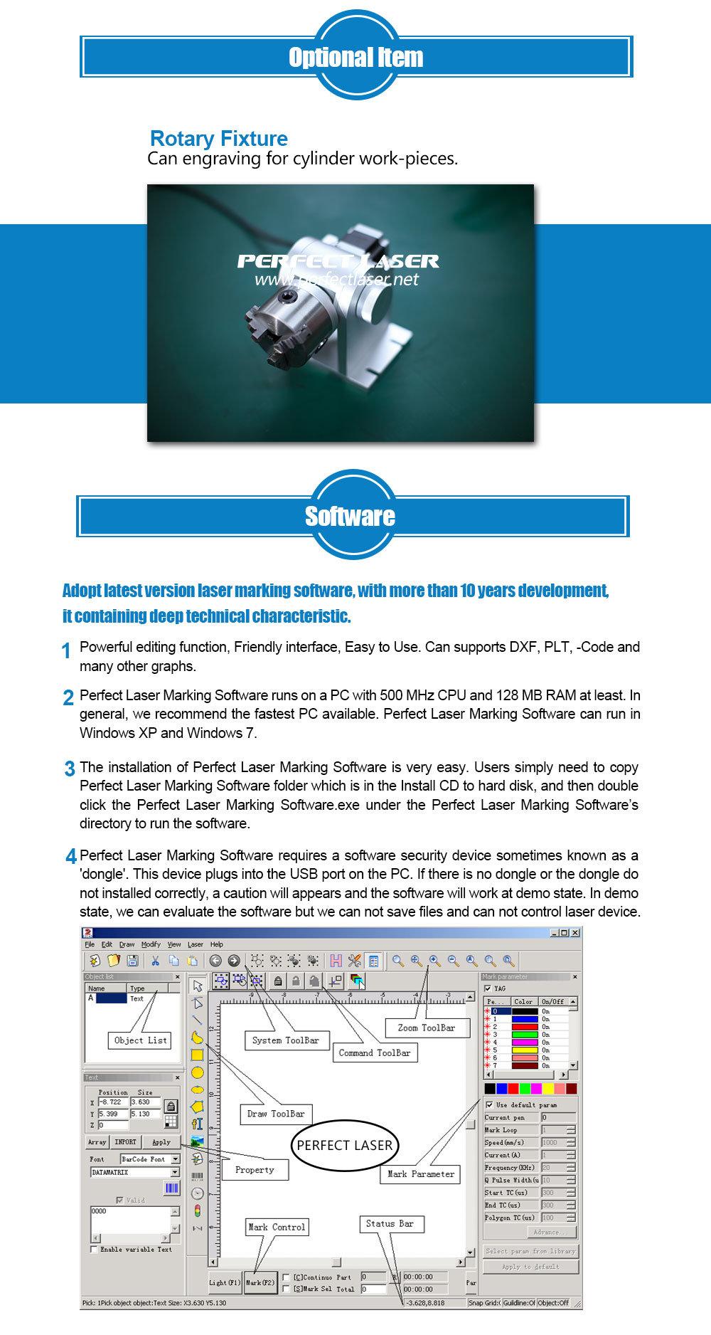 Mini 20W Fiber Laser Marking Machine with Computer