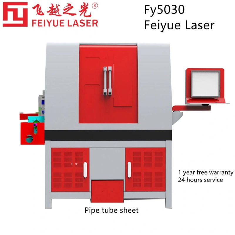 Fy5030 Feiyue Professional Laser Cutter Laser Cutting Fabrication Jewelry Metal Tube Pipe Sheet Copper Stainless Steel Aluminum CNC High Precision Laser Cutter