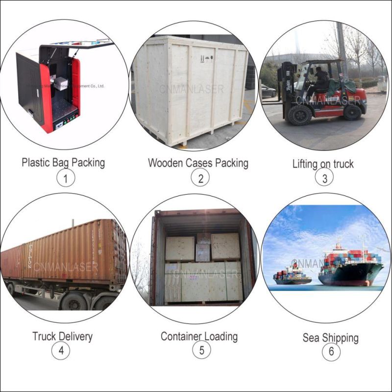 20/30/50W Air Cooling Mobile Laser Marking Machine for Metal