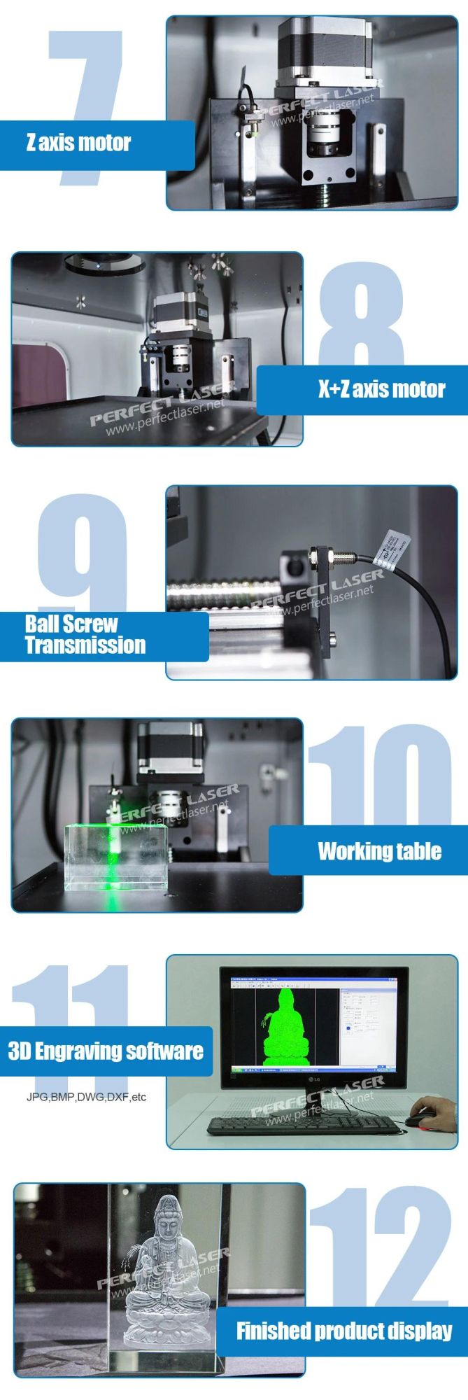 High Quality Sub-Surface Crystal Inner 3D Photo Picture Engraving Machine
