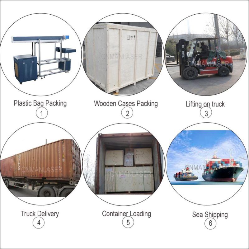 60W Glass Tube CO2 Laser Non-Metal Marking Machine for Wood Leather