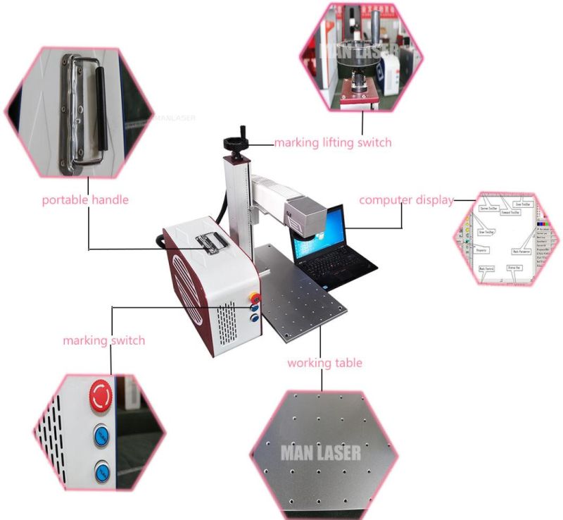 50W 100W CO2 Autofocus CNC Fiber Laser Marking /Engraving/Engraver/Marker /Cutting/Cutter/ Machine for Metal/ Cup/Jewelry /Plastic/ Laser Marking Machine
