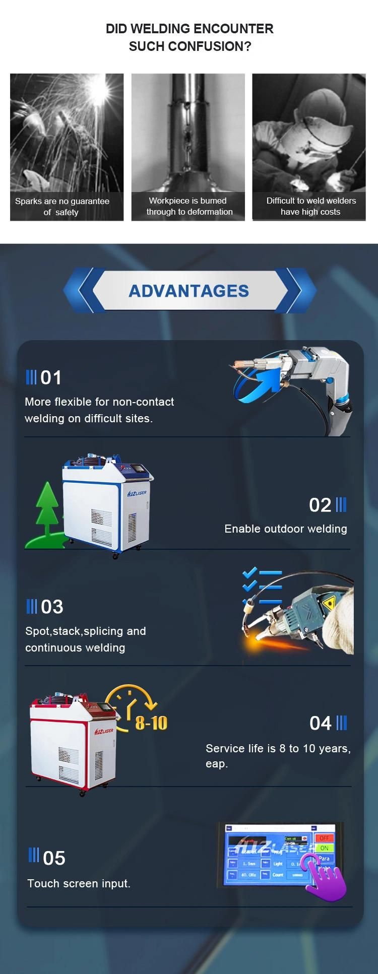 Laser Welder Factory Price Powerful 1000W 1500W 2000W Handheld Fiber Laser Welding Machine with Qilin V20 V10 V8 Welding Head