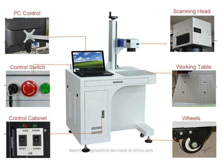 Desktop Metal Nonmetal Fiber Laser Marking Machine 20W Low Price
