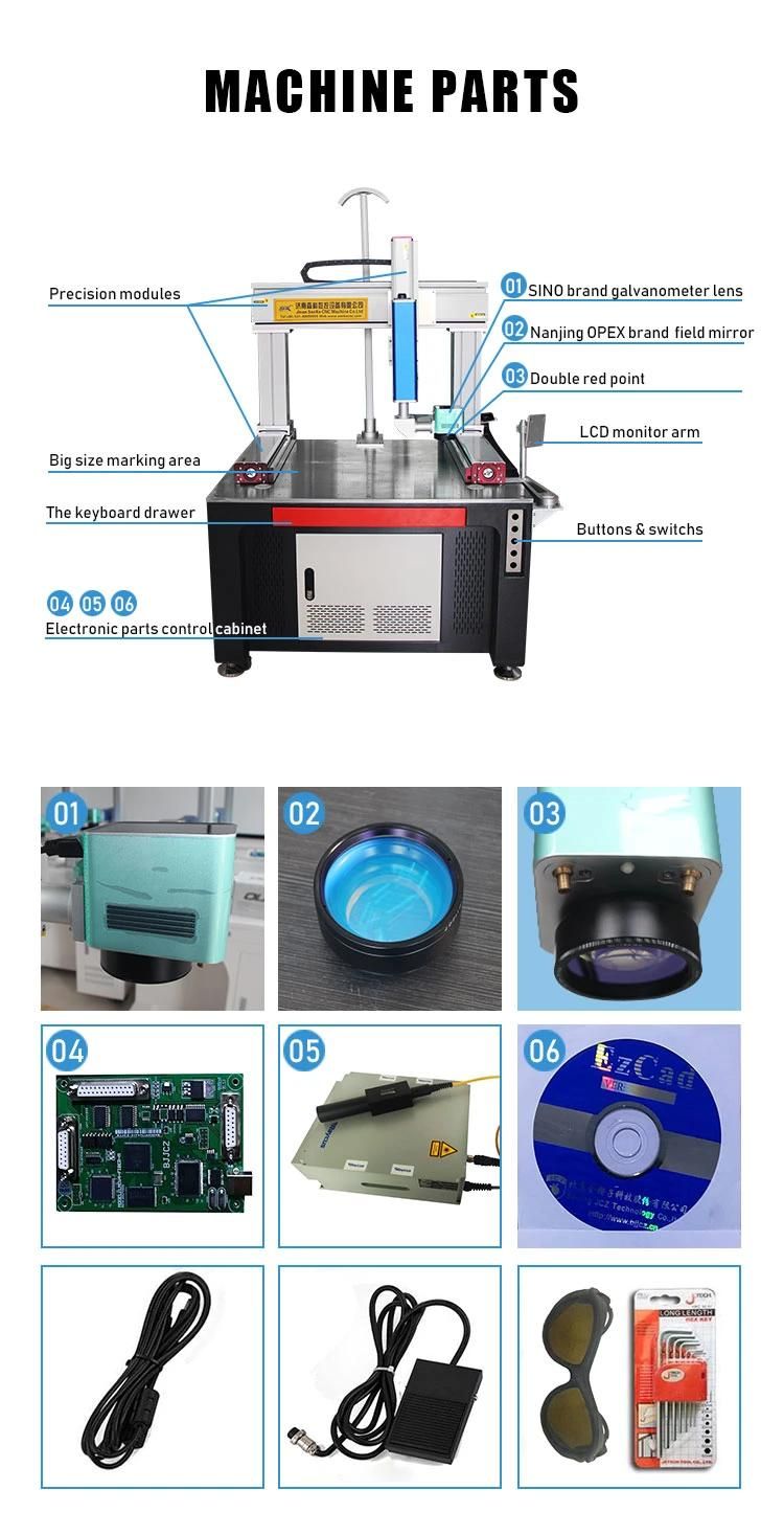 20W 30W 50W 100W Raycus Portable Fiber Laser Marking Machine for Metal Plastic Stainless Steel Jewelry