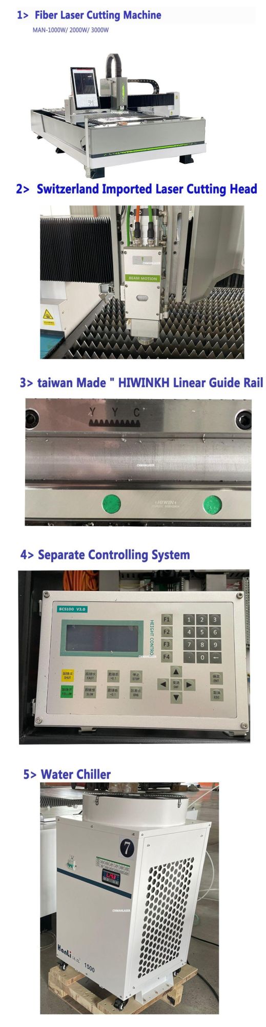 CNC Fiber Laser Cutting Machine for Metal Plate& Pipes
