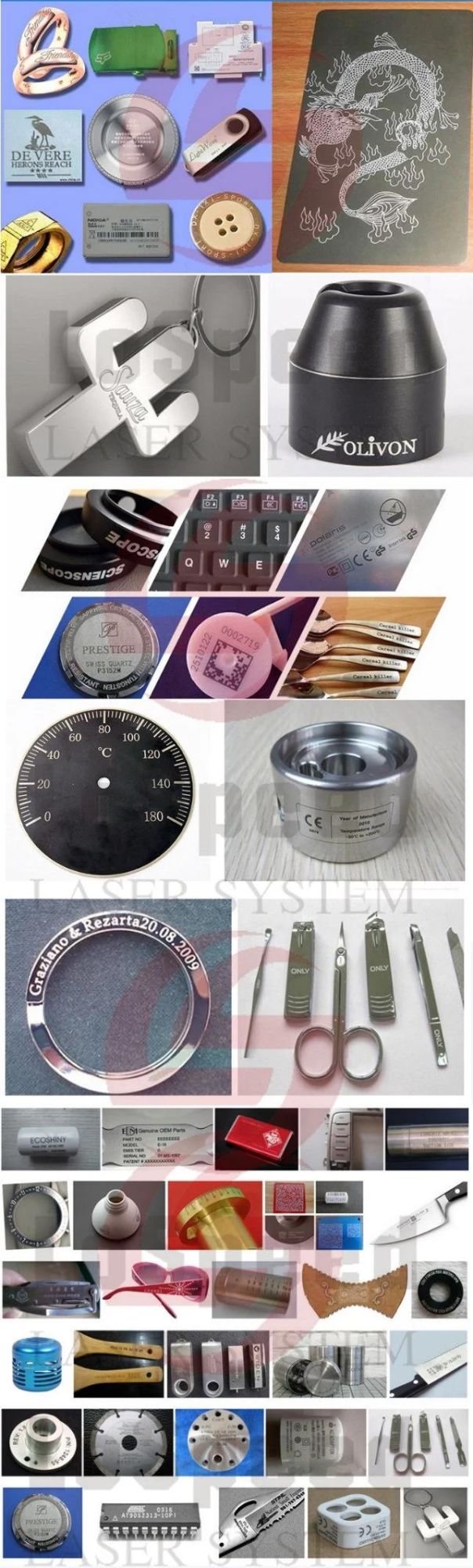 20W 30W 50W Portable Laser Marking System with Red Indicator