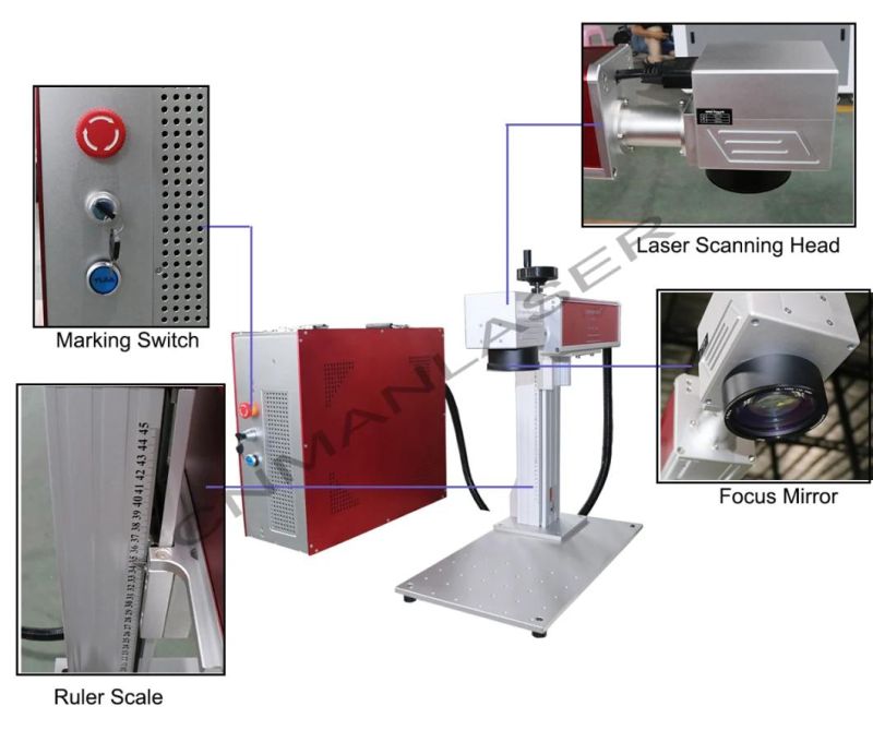 Portable Fiber Laser Marking /Cutting Marking Machine for Jewelry Gold Slivery