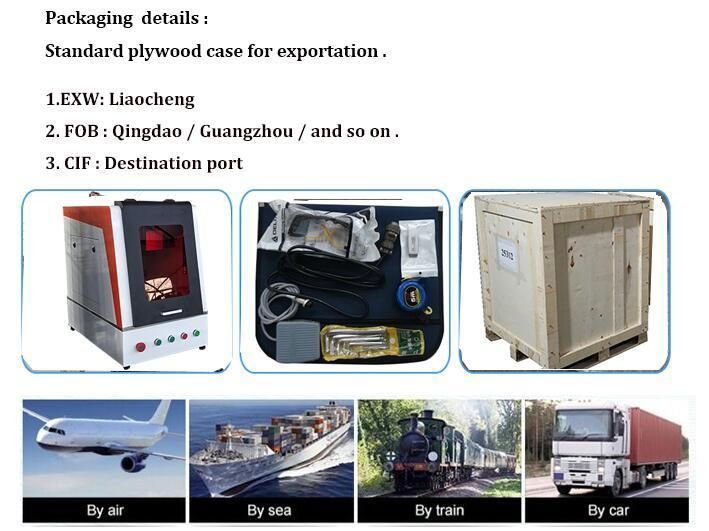 50W Mini Fiber Jewelry Laser Marker with Enclosed Cabinet