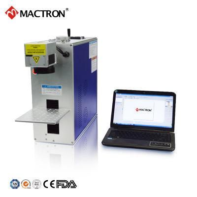 Portable Stainless Steel Gold Sliver Fiber Laser Marking Machine with Galvo Scanner