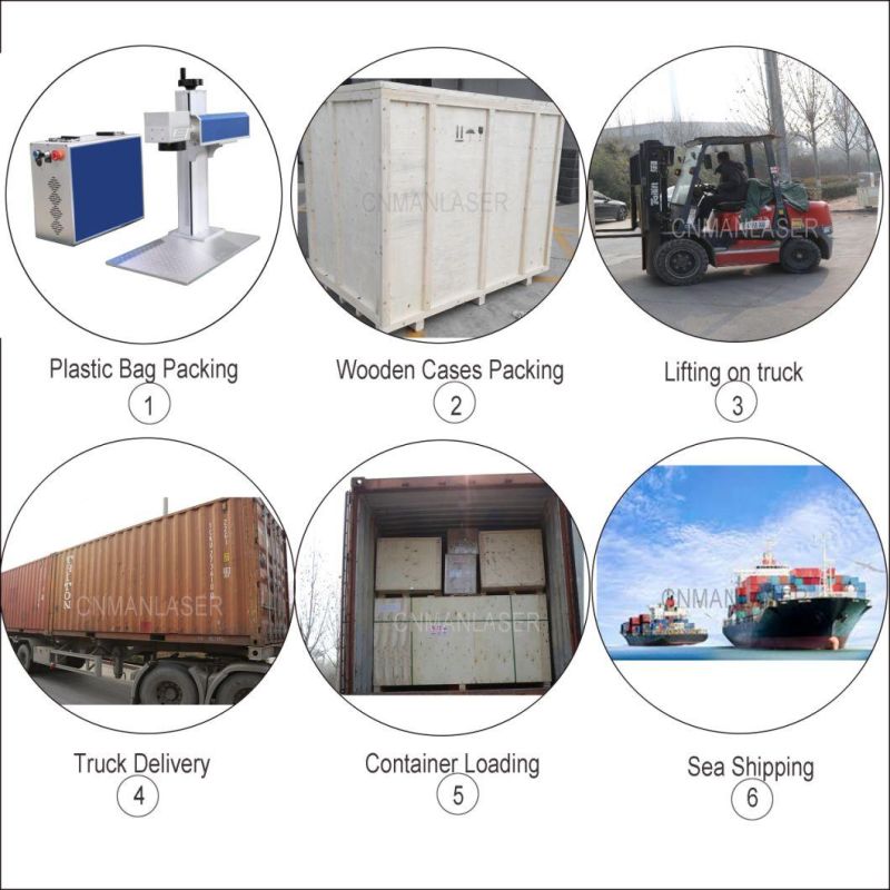 20W/ 30W/ 50W Portable Fiber Laser Marking Machine with CCD Camera