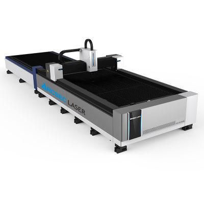 Metal Fiber Laser Cutting Machine Price with Open Type for Metal Double Working Tables Laser Cutter