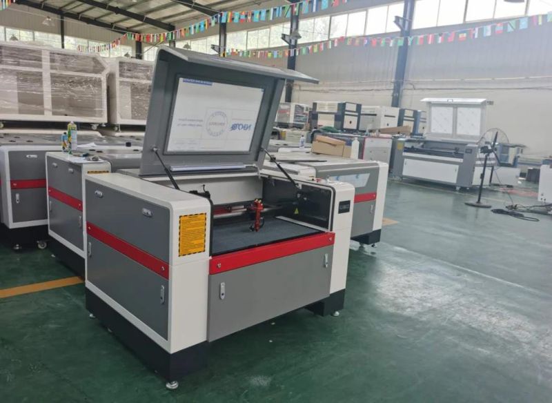Wood Acrylic Marble Glass Engraving Machine with CO2 Laser Tube Flc9060