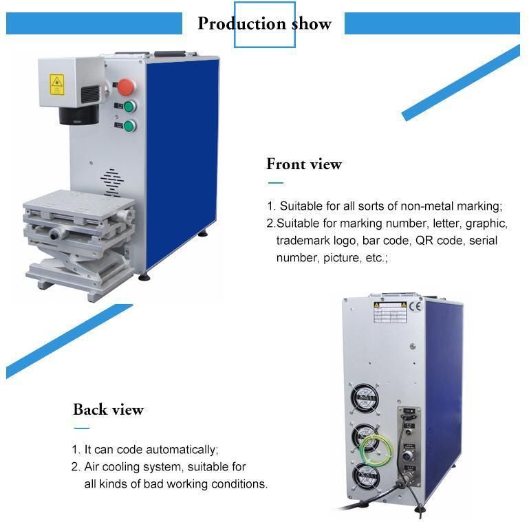 10W 20W Fiber Laser Marking Machine for Ring Stainless Steel Metal