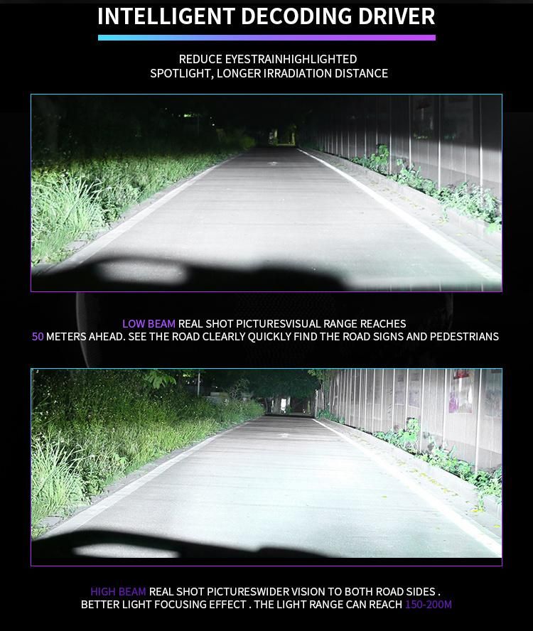 Weiyao Minif2 LED Headlight 4500lm 48W H11 Auto LED Motorcycle Headlights