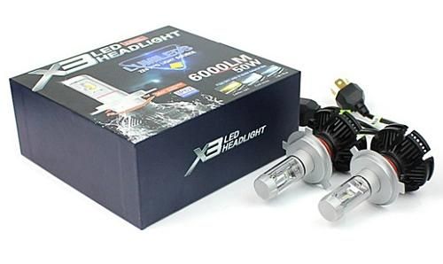Super Bright Phi-Zes X3 H4 Hi/Low 6000lm LED Car Headlight