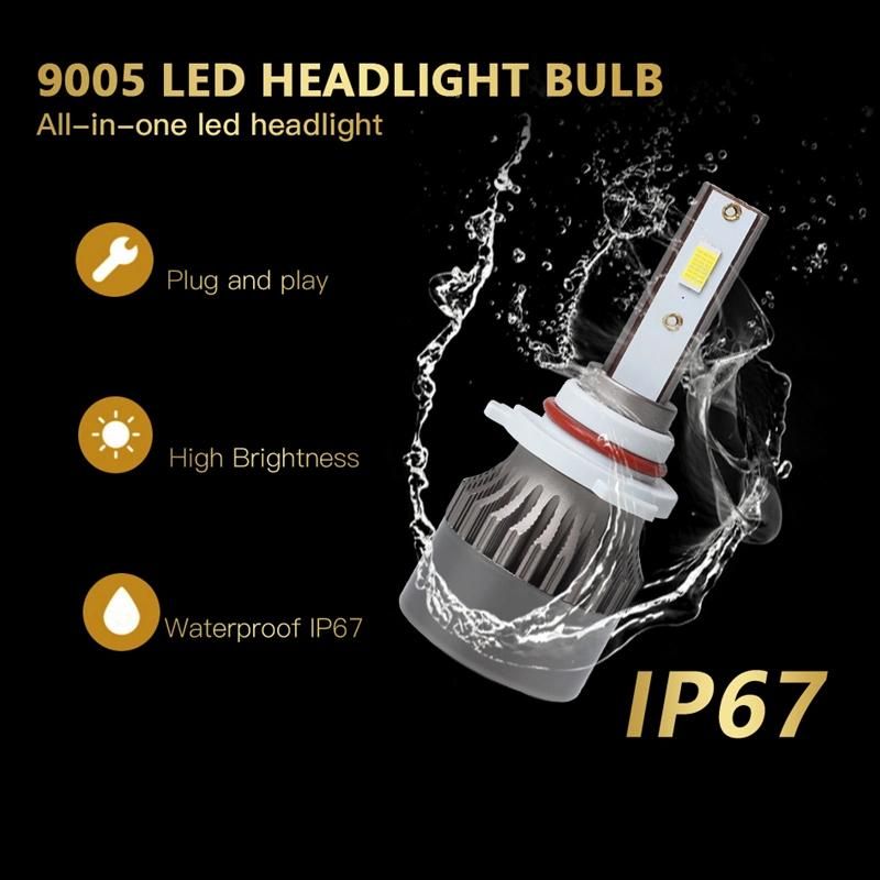 2PCS 6000K H7 LED H4 H1 H8 Hb4 H11 H3 Hb3 LED Canbus 9005 9006 H13 H9 9004 9007 Car Headlight Bulbs 72W 8000lm 12V LED Light