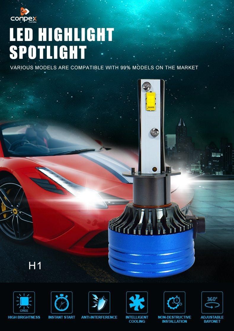 Guangzhou Light Factory Price N9 Automotive Lighting Car LED Headlight Bulbs H1 for All Car Auto Customized