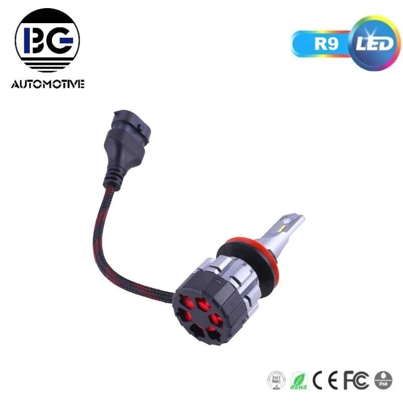 China Manufacturer Cheap Auto Lighting 60W 6000K Headlamp Bulb LED Lights R9 LED H4 H11 H3 H7 LED Car Headlight 9006 9005