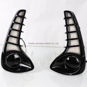 1 Pair Car Daytime Running Light Turn Signal Light 2-Color DRL LED Fog Lamp for Toyota Vios 2020 2021