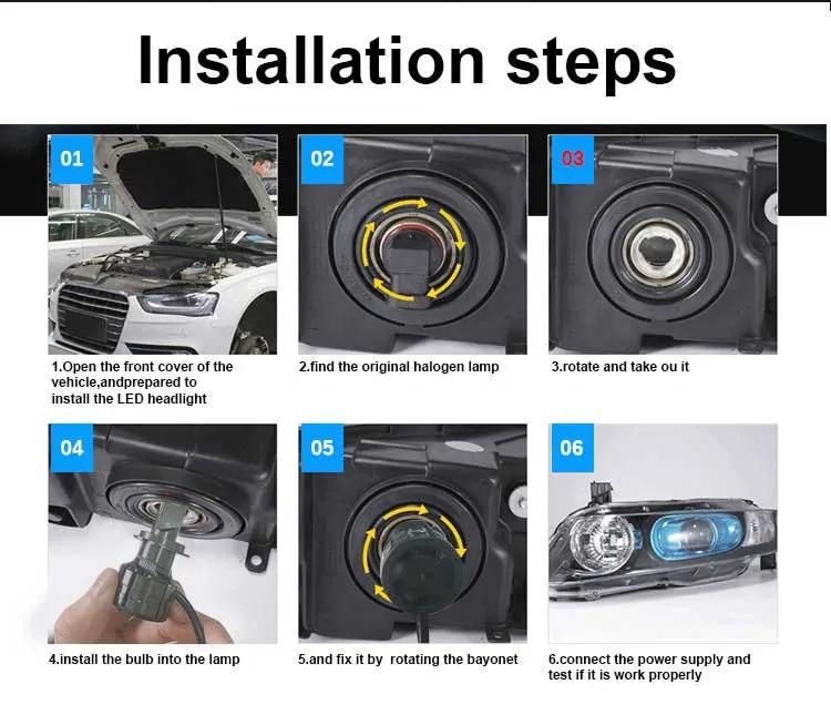 Brand New Super Bright H4 H11 H7 9005 Hb3 9006 Light Bulb Factory Direct Sales LED Car Headlight