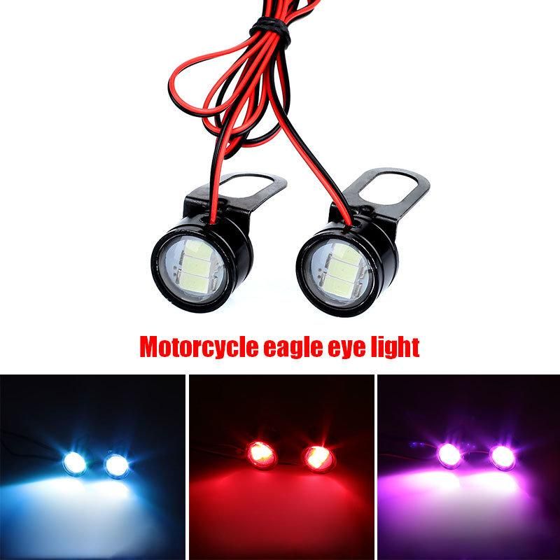 2PCS Motorcycle Light DC 12V Daytime Running Lights DRL Eagle Eye Flashing Light Motorcycle Accessories LED Reversing
