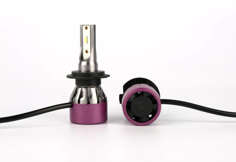 H4 Hi/Lo Beam LED Mini Car Headlight Bulbs Automobile Lamp 6000K 8000lm Fan LED Headlight