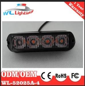 12V 24V 4 LED Police Warning Emergency Exterior Light