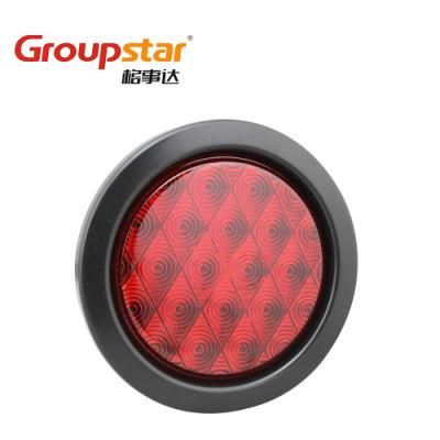 Car LED E-MARK UV PC Lens Round 4 Inch Truck Trailer Reverse Lamps 24V Tail LED Lights