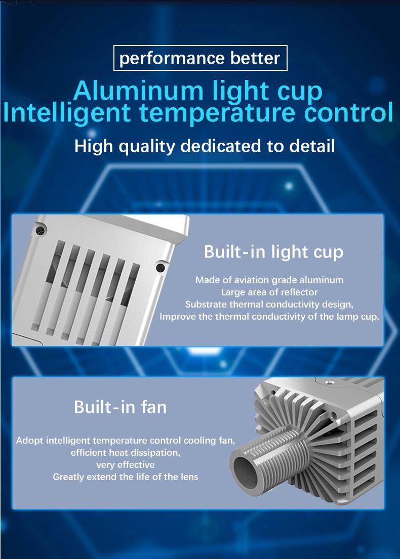 The Latest High Quality High Power 110wled P9 H4 H7 9005 Dual Lamp Projector 5000lm Universal Modified Car, Motorcycle LED