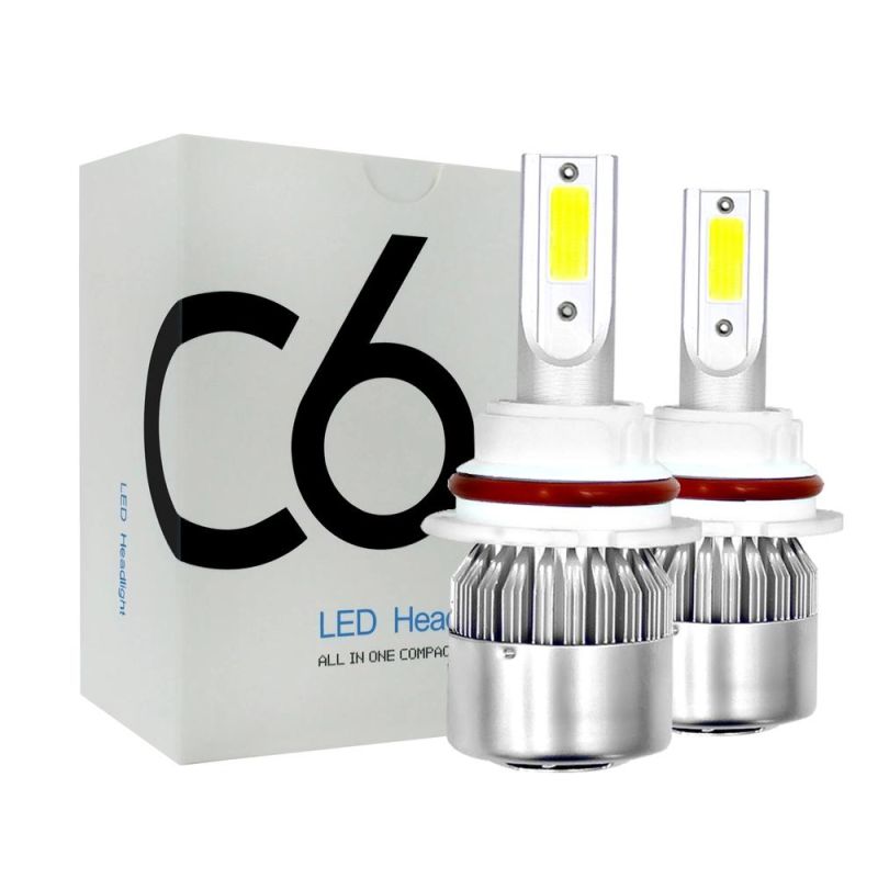 C6 LED Headlights, Headlights, Factory Direct Sales, Super-Concentrating and Super-Bright COB Light Source H13