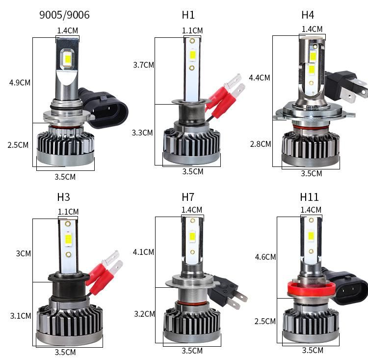 High Beam Low Beam Lights 30W 12000lm 6000K Car LED Headlight IP68 H13 H1 H7 9005 Ar Light Bulbs Automobiles Auto Lamp