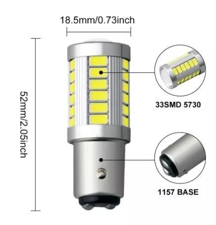 Unjoyliod LED 33SMD S25 P21W Ba15s 1156 5730 5630 LEDs Auto Parking Tail Light Bulbs Car LED Factory